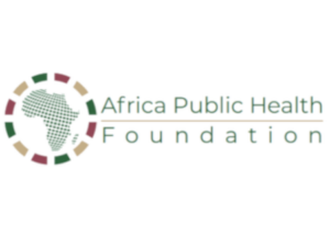 The Africa Public Health Foundation logo features a map of Africa in a multicolored circle